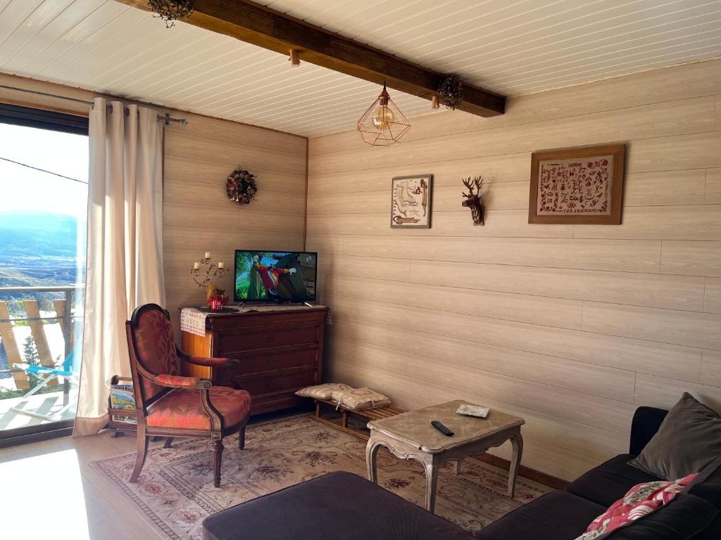 TV a/nebo společenská místnost v ubytování Grand F3 75m2 4/6 pers, jardin terrasse, top vue