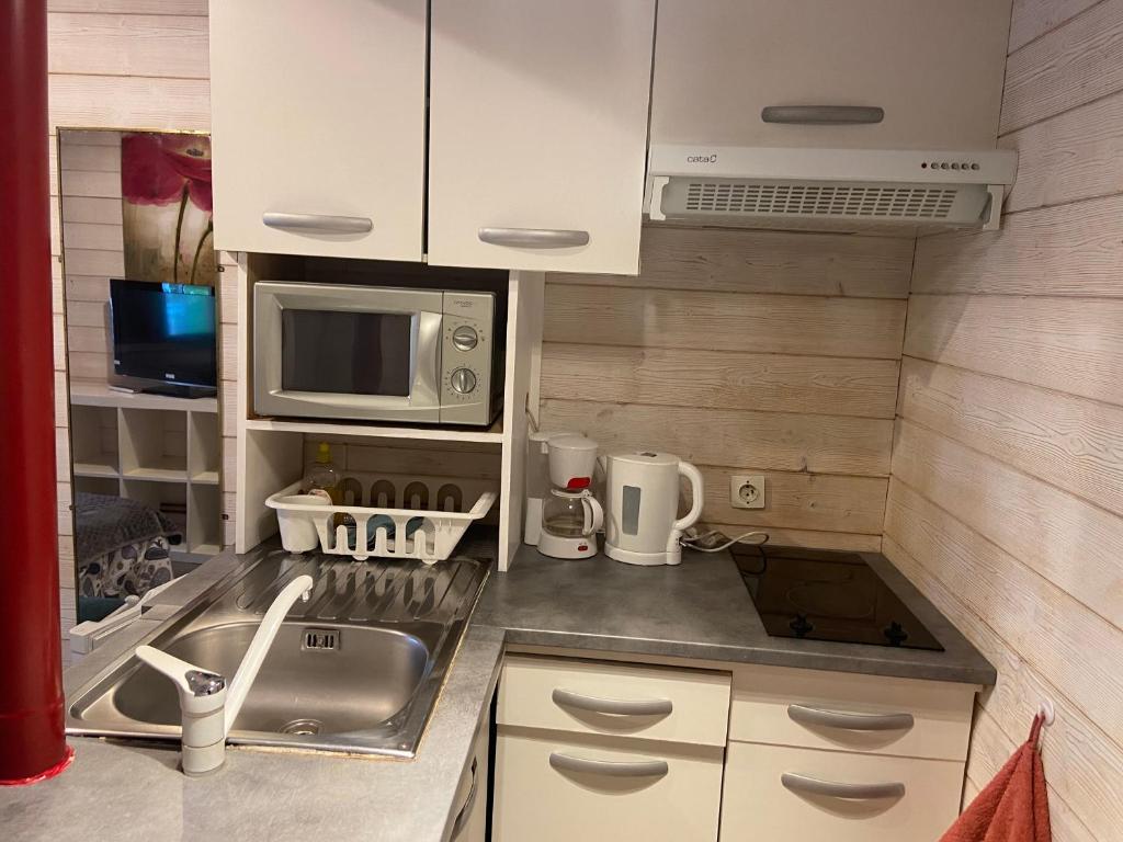 Kuchyňa alebo kuchynka v ubytovaní Studio indépendant au calme à Biarritz