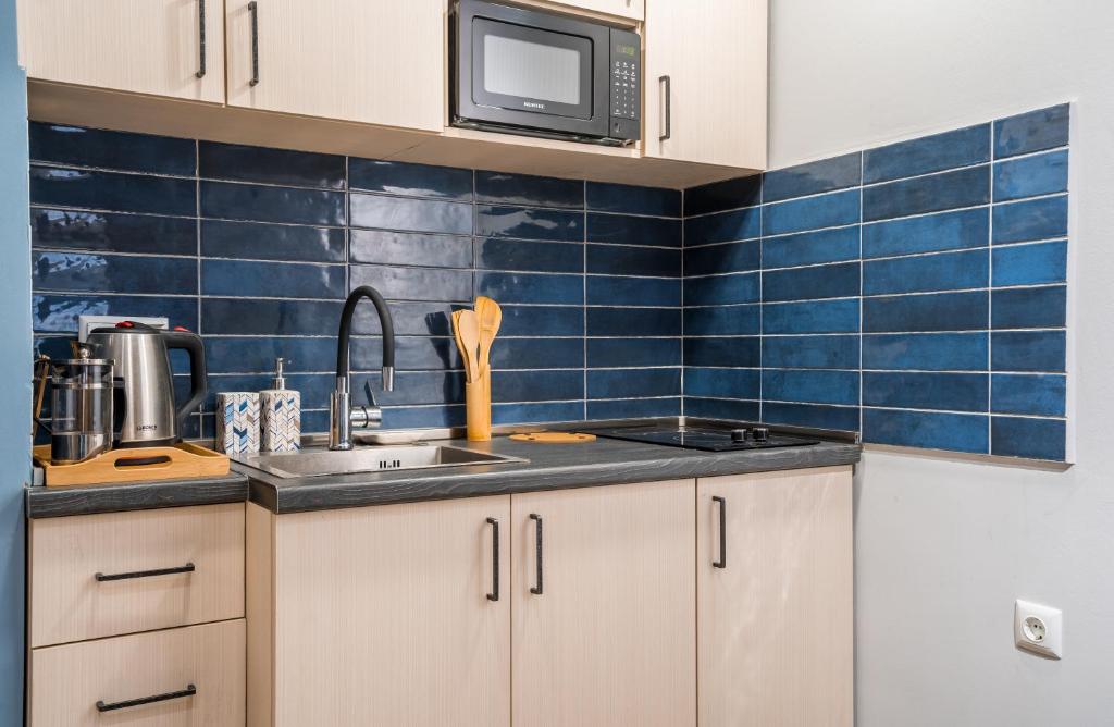 Kuchyň nebo kuchyňský kout v ubytování Roshka 2 BD Apart 501