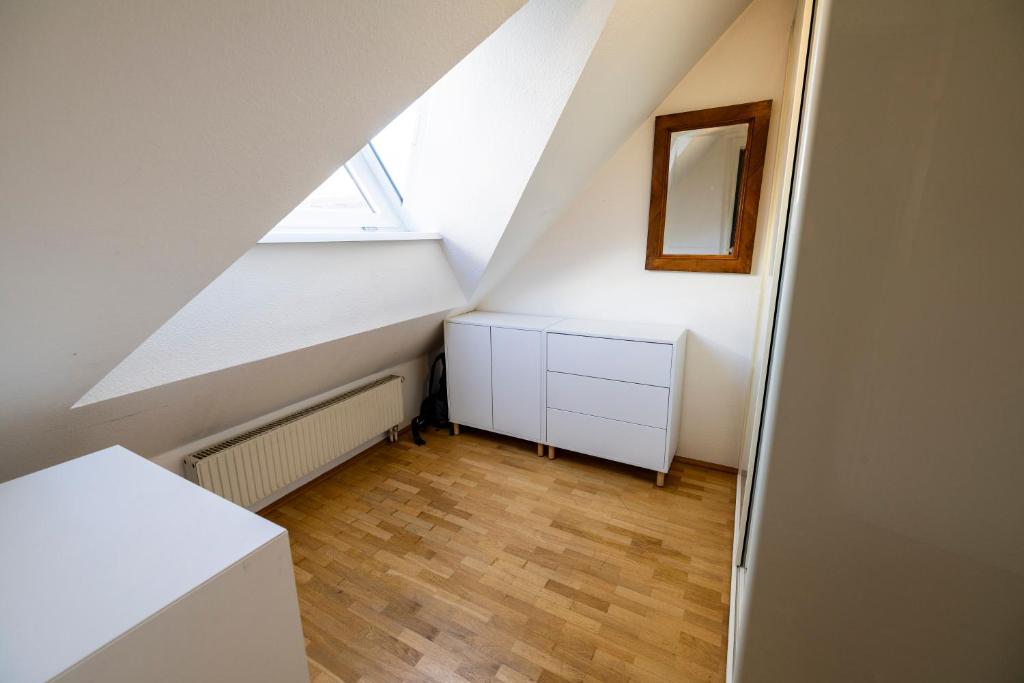 Łóżko lub łóżka w pokoju w obiekcie Luxurious maisonette apartment at the heart of Vienna