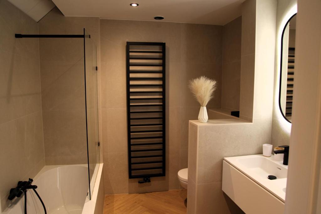 Koupelna v ubytování Dionbulles & Dionlodge Guesthouse, Private Wellness pool in option
