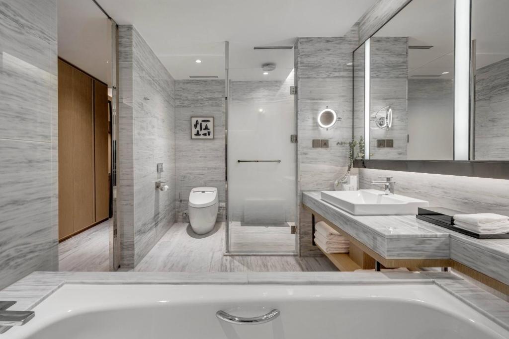 Koupelna v ubytování Kaohsiung Marriott Hotel