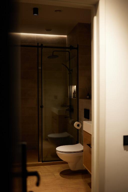 Koupelna v ubytování BARBAR APART HOTEL
