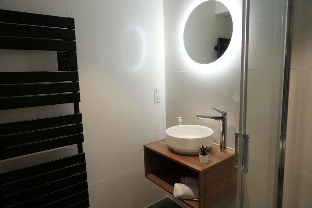 Koupelna v ubytování Gite Spa L'Atelier Emile - Spa Privatif - 5 min COLMAR