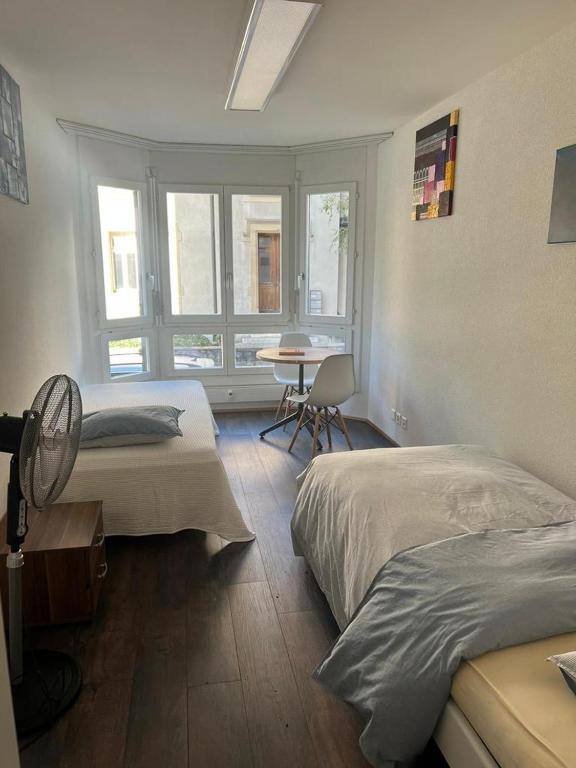 Basel-Stadt Gundeldingen Zimmer 402, WC in the hallway, outside the room - Resim 2