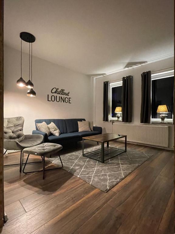 Posezení v ubytování Ferienwohnung Seemöwe
