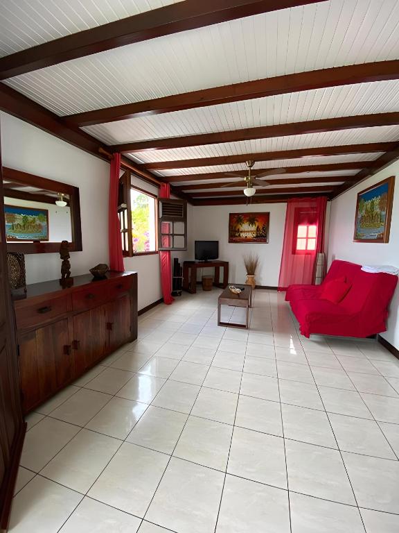 Posezení v ubytování LES VILLAS PAMEYAQUE 2 F2 avec 1 piscine et 1 F3 avec 1 piscine, Superbe Vue sur la mer