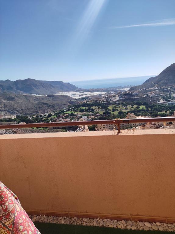 a view of the valley from the roof of a building at Ático con vistas al mar in Vícar