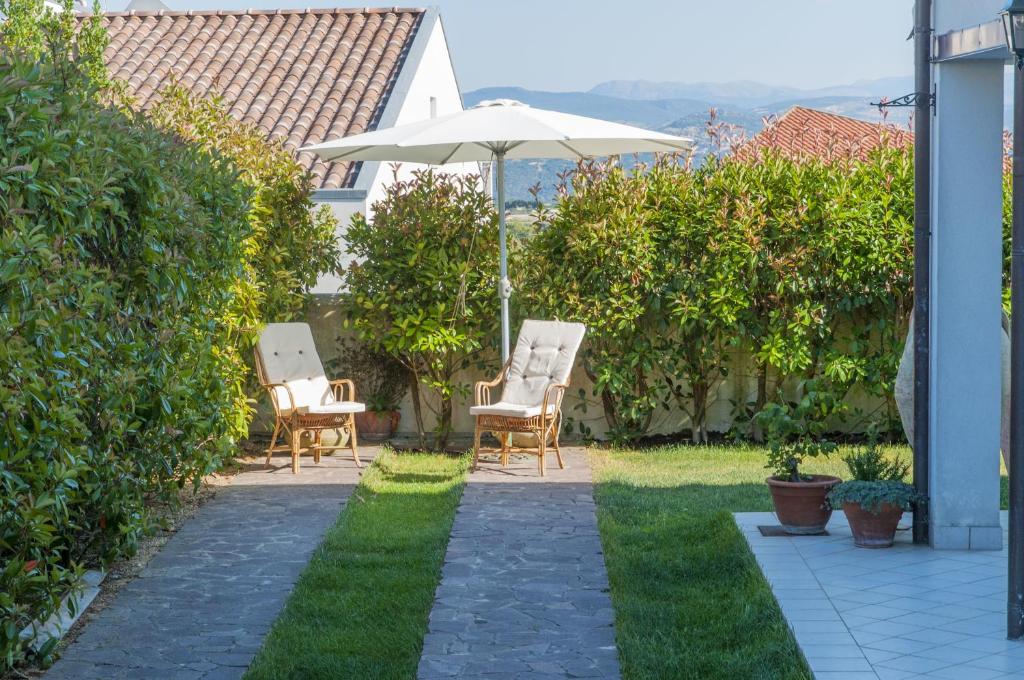 Zahrada ubytování B&B Le Fresie