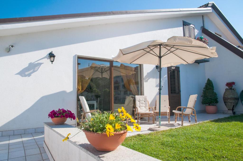 Zahrada ubytování B&B Le Fresie