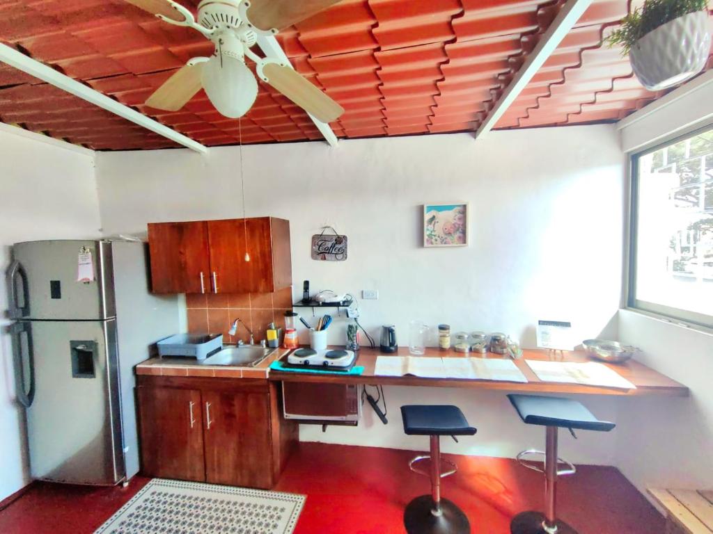 Dapur atau dapur kecil di Casa Olivo, tranquilidad y descanso.