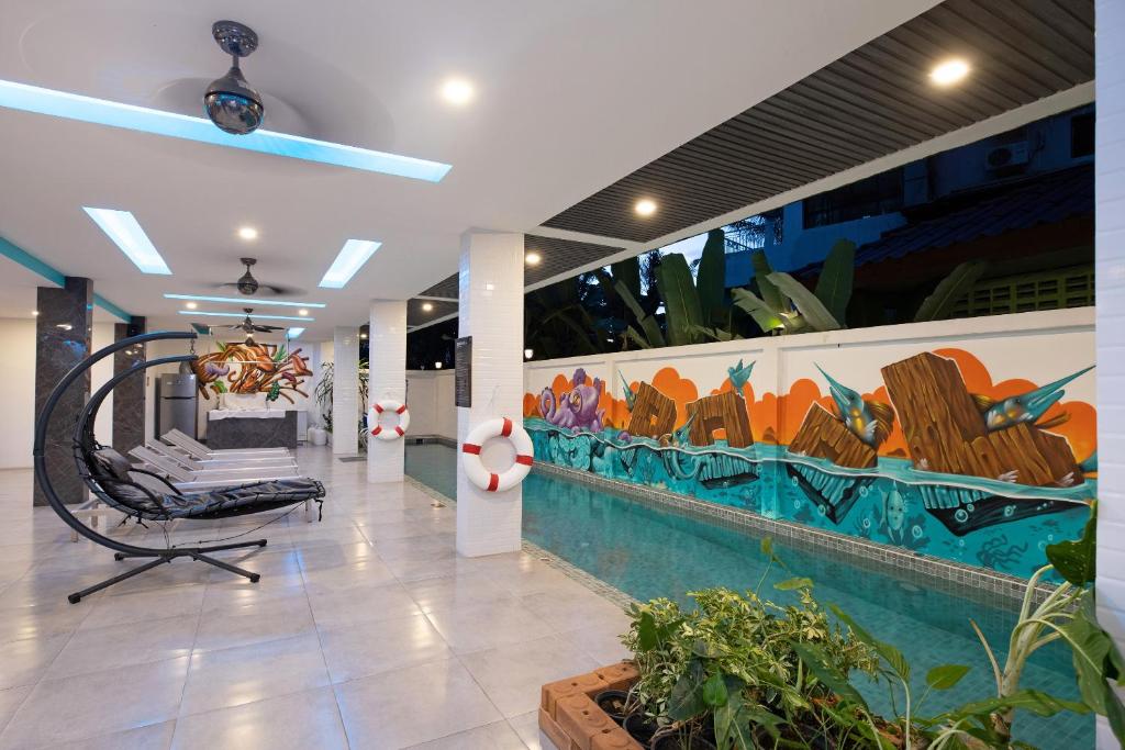 Bazén v ubytování iCheck inn Sky Beach Ao Nang Krabi nebo v jeho okolí