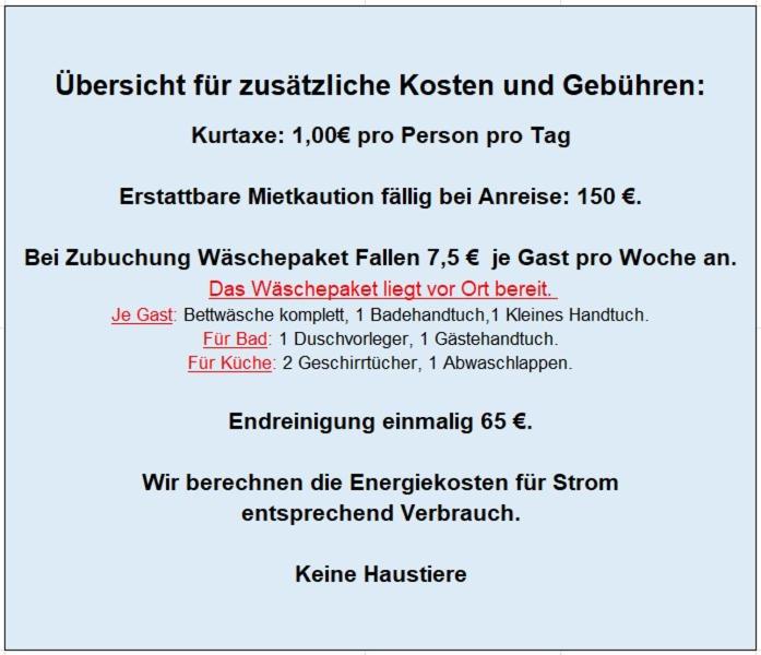 a screenshot of a cell phone screen with a text box at FerienHaus Zur Sonne, Zislow in Zislow
