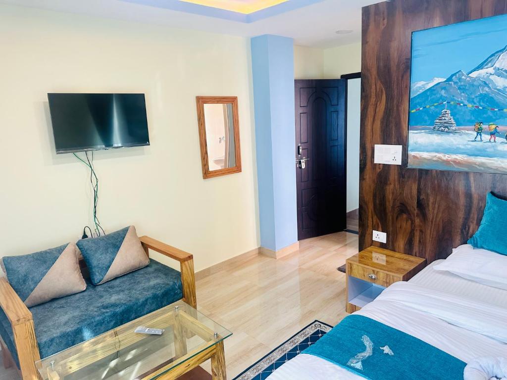 TV a/nebo společenská místnost v ubytování Crystal Apartment