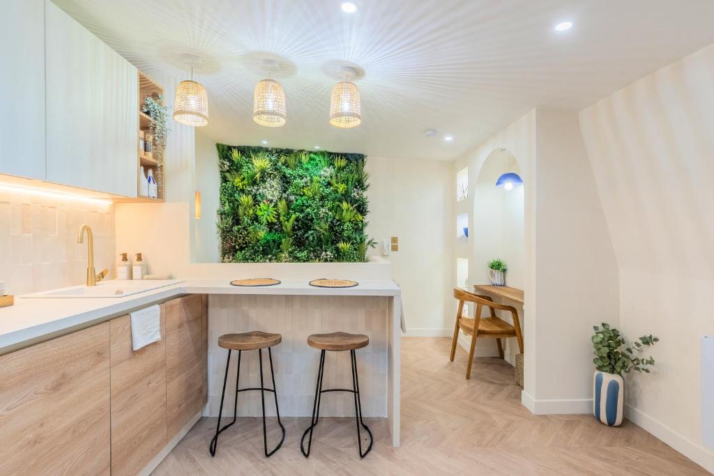 Kuchyň nebo kuchyňský kout v ubytování Studio duplex standing centre - Lille aux Bleuets