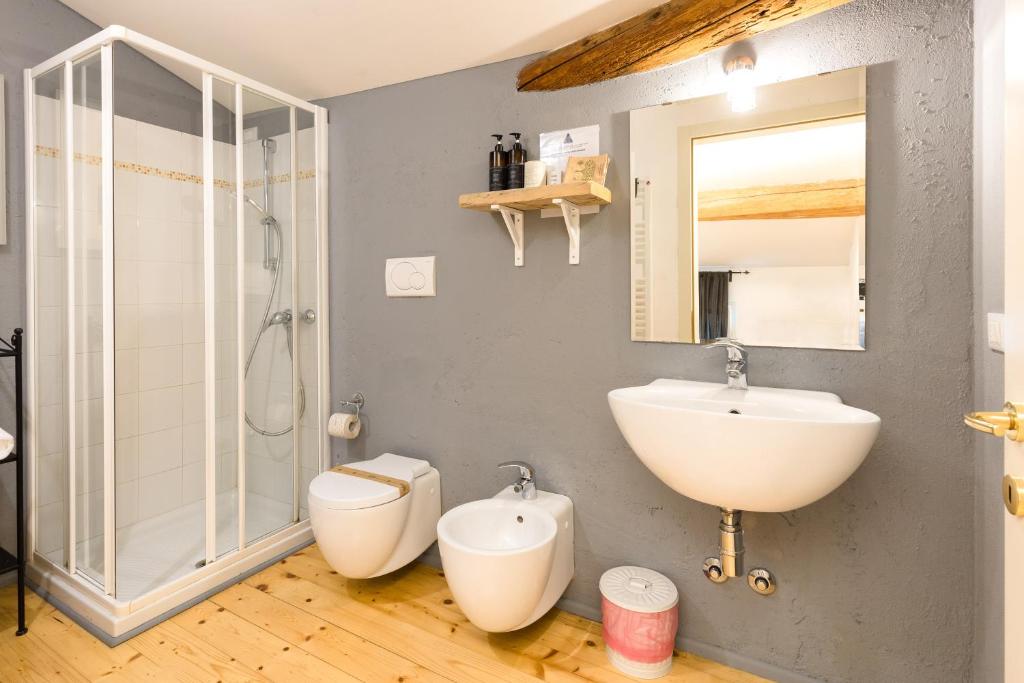 Koupelna v ubytování B&B Corte del Mincio