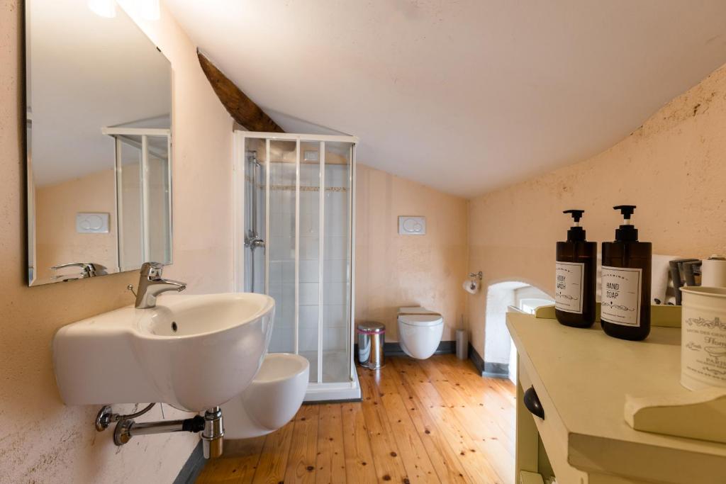 Koupelna v ubytování B&B Corte del Mincio
