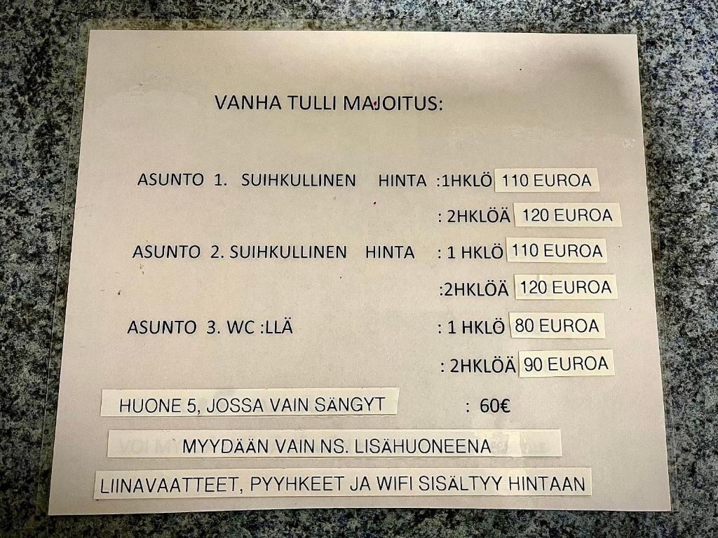 Wanha Tulli i Karesuvanto – uppdaterade priser för 2024