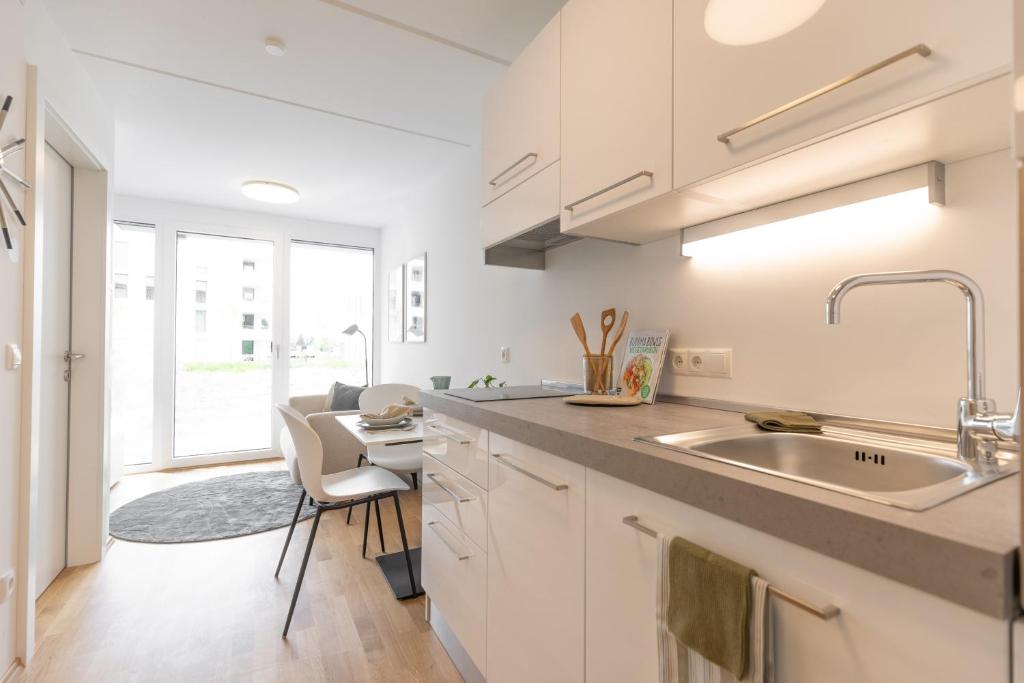 Kuchyň nebo kuchyňský kout v ubytování Smart Living Dornbirn