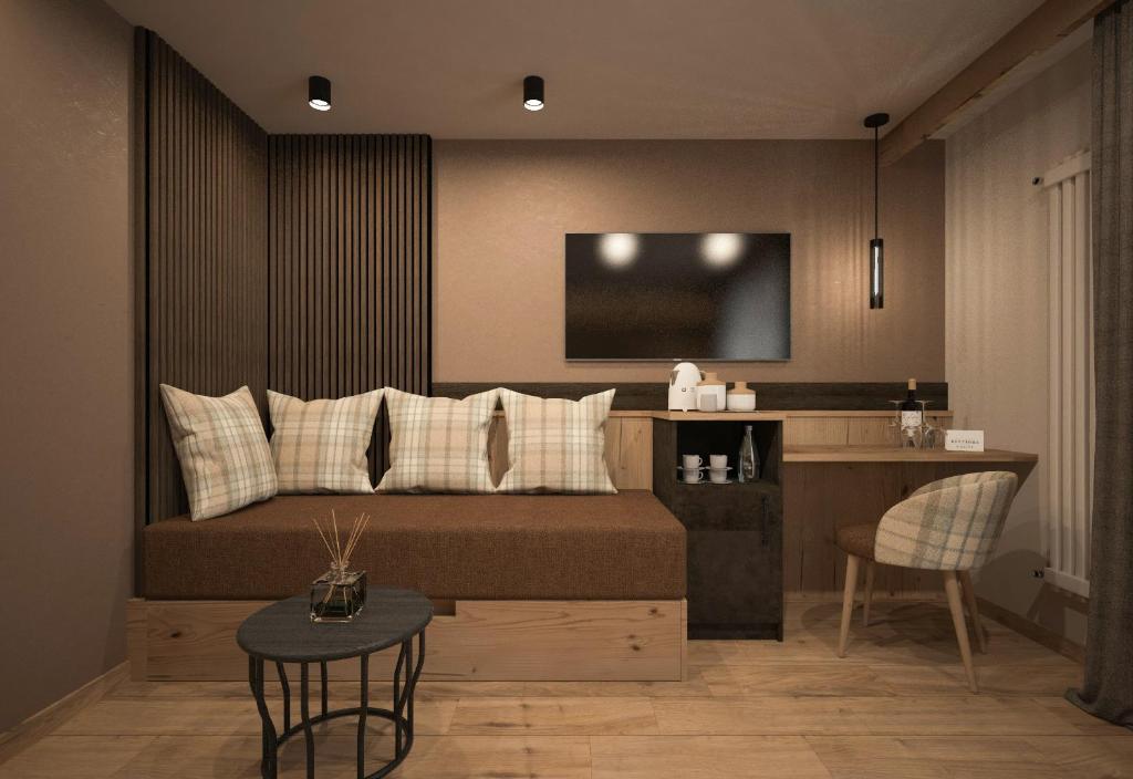 Kuchyň nebo kuchyňský kout v ubytování Hotel Belfiore