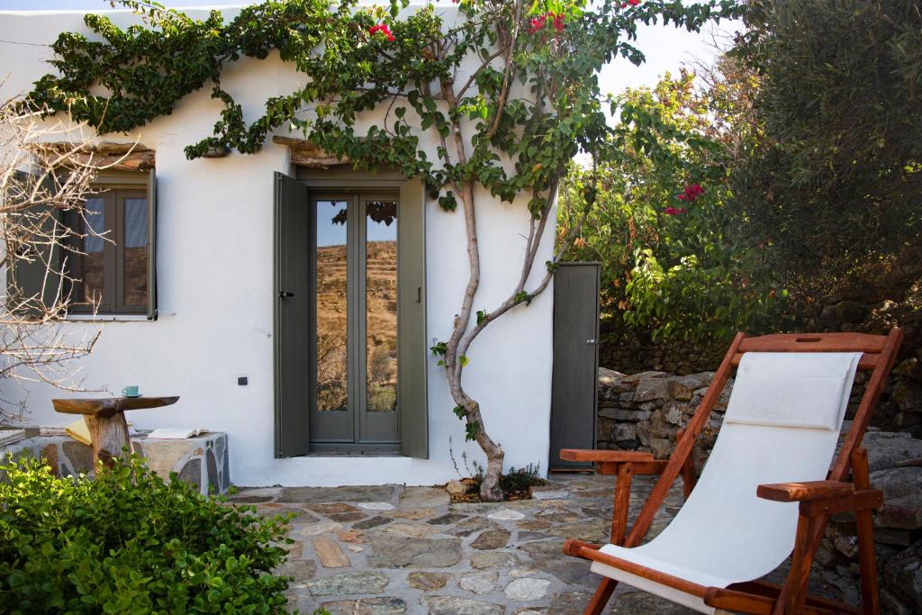 Zahrada ubytování Under The Linden Tree Tinos