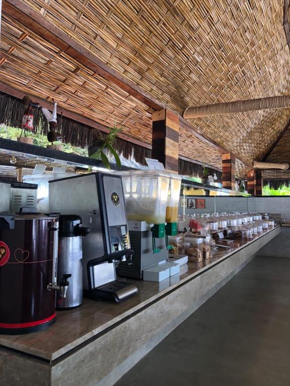 Příslušenství pro přípravu čaje a kávy v ubytování Hotel Morro De São Paulo