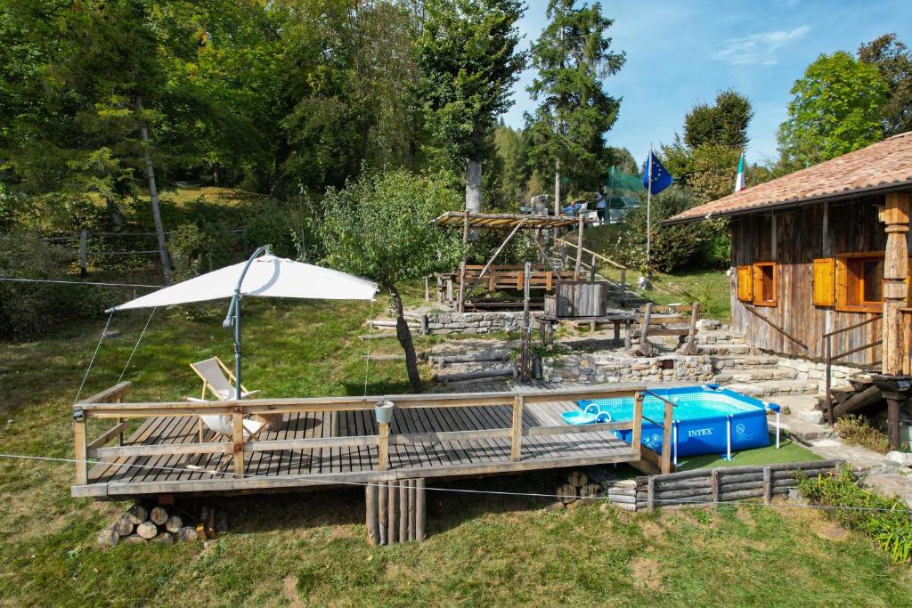 Zahrada ubytování Chalet "Baita Cavacca"