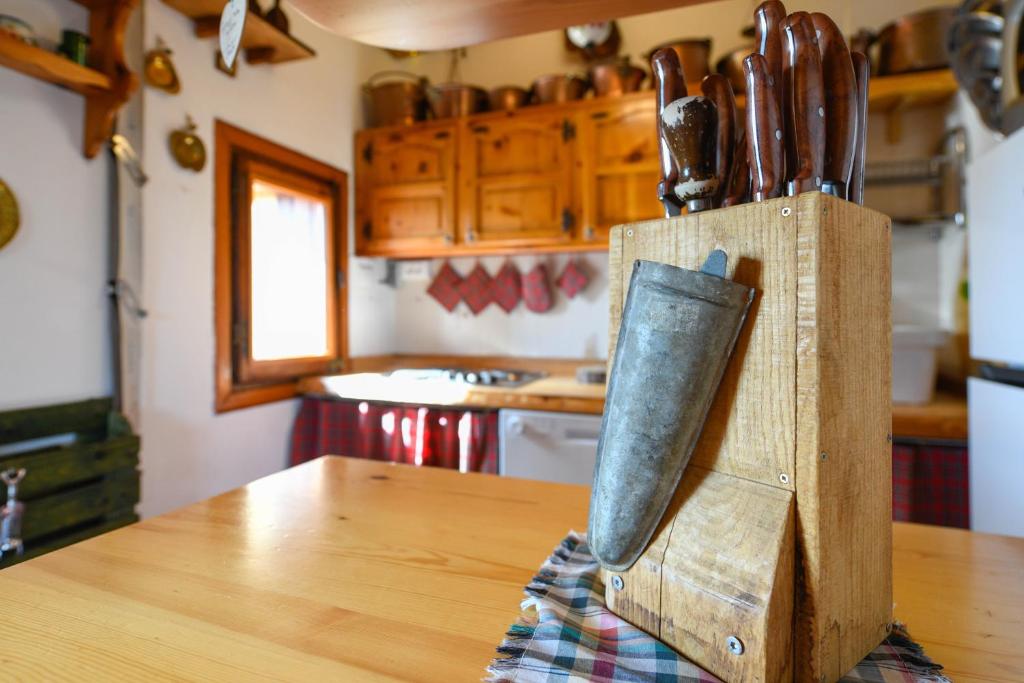 Kuchyň nebo kuchyňský kout v ubytování Chalet "Baita Cavacca"