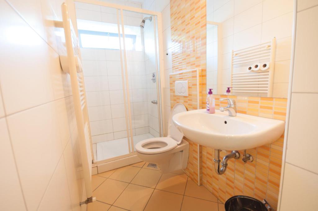 Koupelna v ubytování Simbol Rooms with free private parking