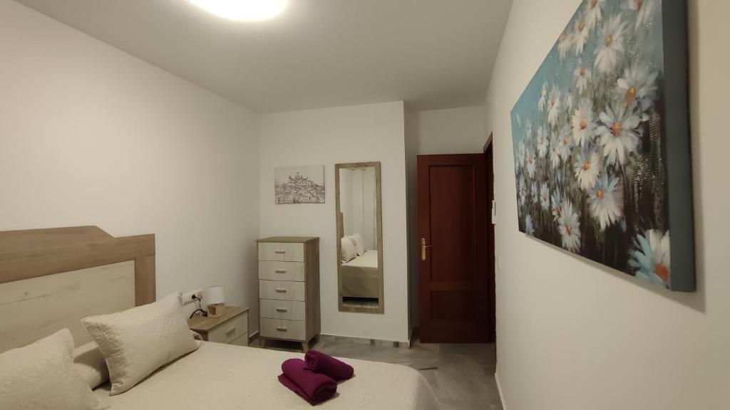 Posteľ alebo postele v izbe v ubytovaní Apartamentos Séneca junto al Centro