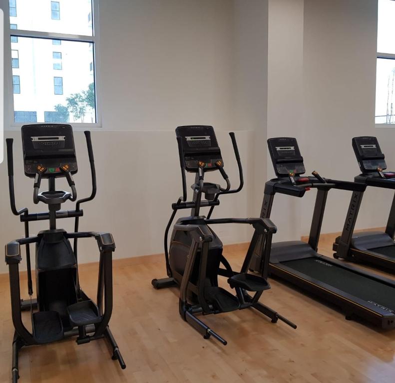 Fitness centrum a/nebo fitness zařízení v ubytování B8 Studio close to Formula 1 with Ferrari world view