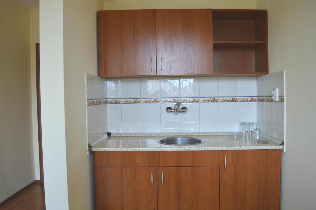 Kuchyň nebo kuchyňský kout v ubytování Family hotel Neptun - Lozenets