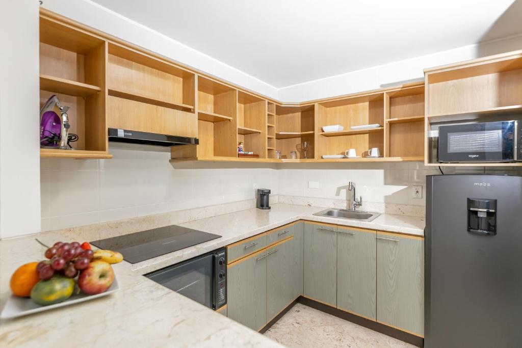 Kuchyň nebo kuchyňský kout v ubytování Hotel 101 Park House