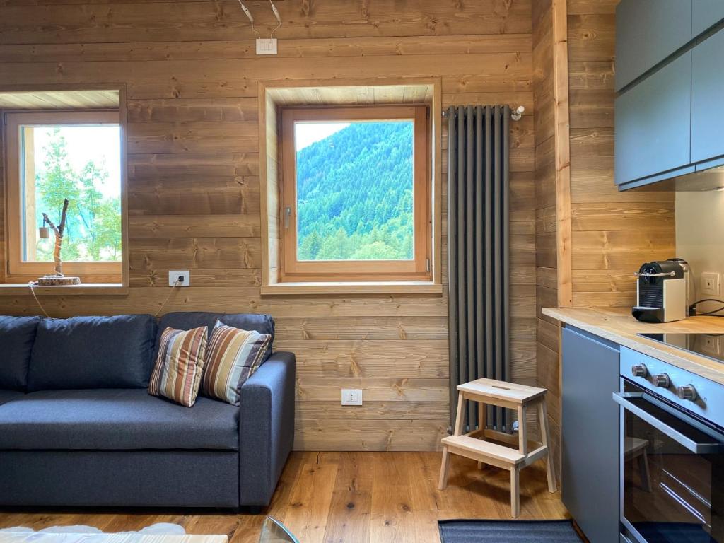 Kuchyň nebo kuchyňský kout v ubytování Chalet La mia Baita