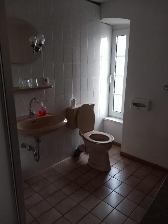 Koupelna v ubytování Gasthof Feische