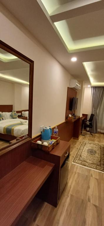 Postel nebo postele na pokoji v ubytování Hotel Yakroo Manang