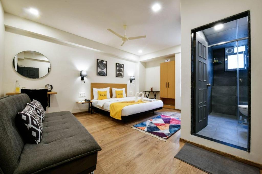 Postel nebo postele na pokoji v ubytování BANZAI ROOMS