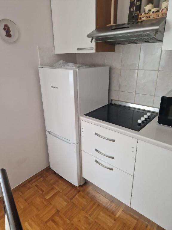 Kuchyň nebo kuchyňský kout v ubytování Apartment Juliana