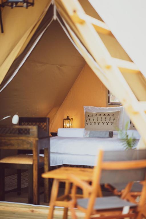 Postel nebo postele na pokoji v ubytování Mia Glamping