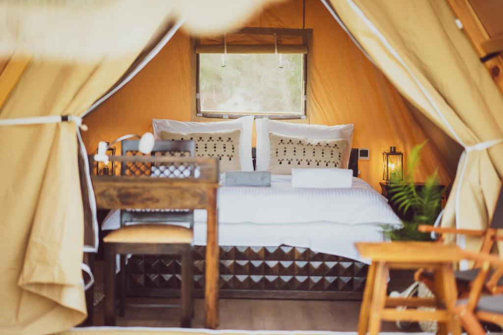 Postel nebo postele na pokoji v ubytování Mia Glamping