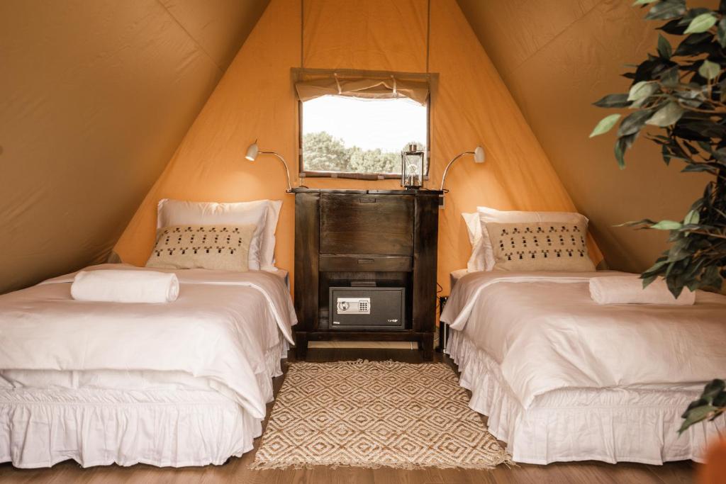 Postel nebo postele na pokoji v ubytování Mia Glamping