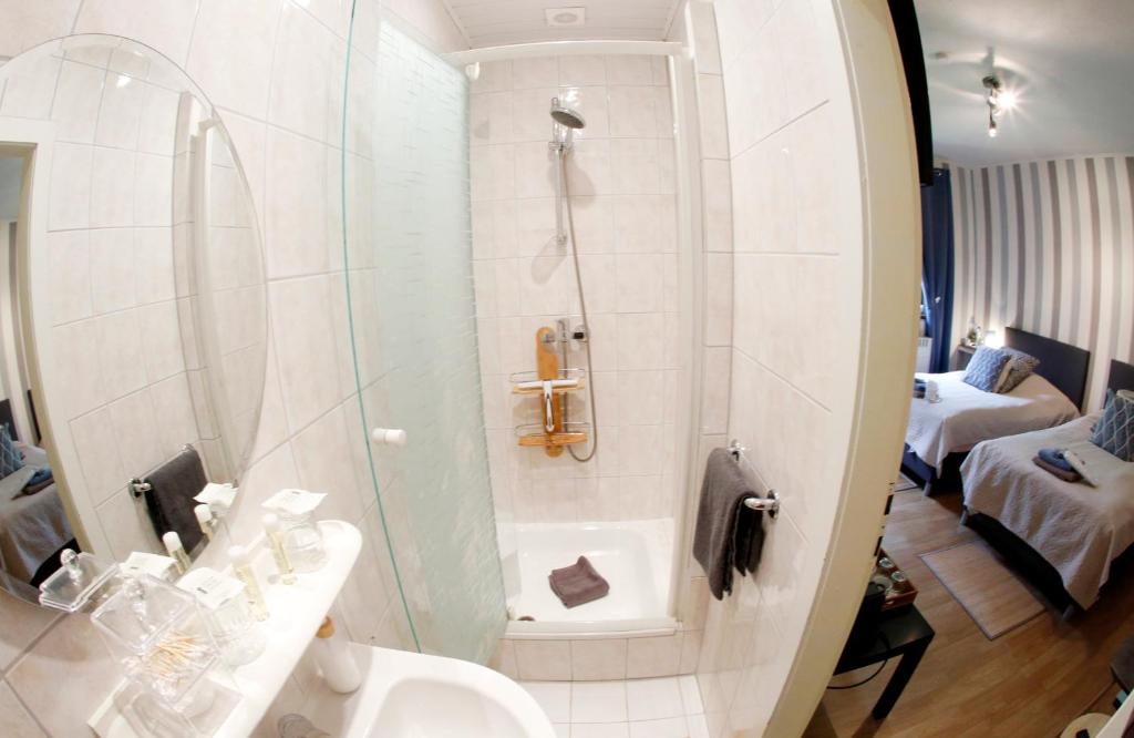 Koupelna v ubytování B&B Au Coq en Pate