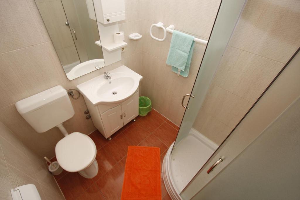 Koupelna v ubytování Apartments Lidus