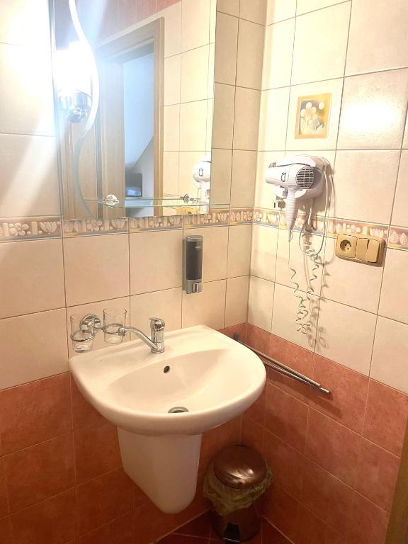 Koupelna v ubytování Penzion a restaurace U Nováků