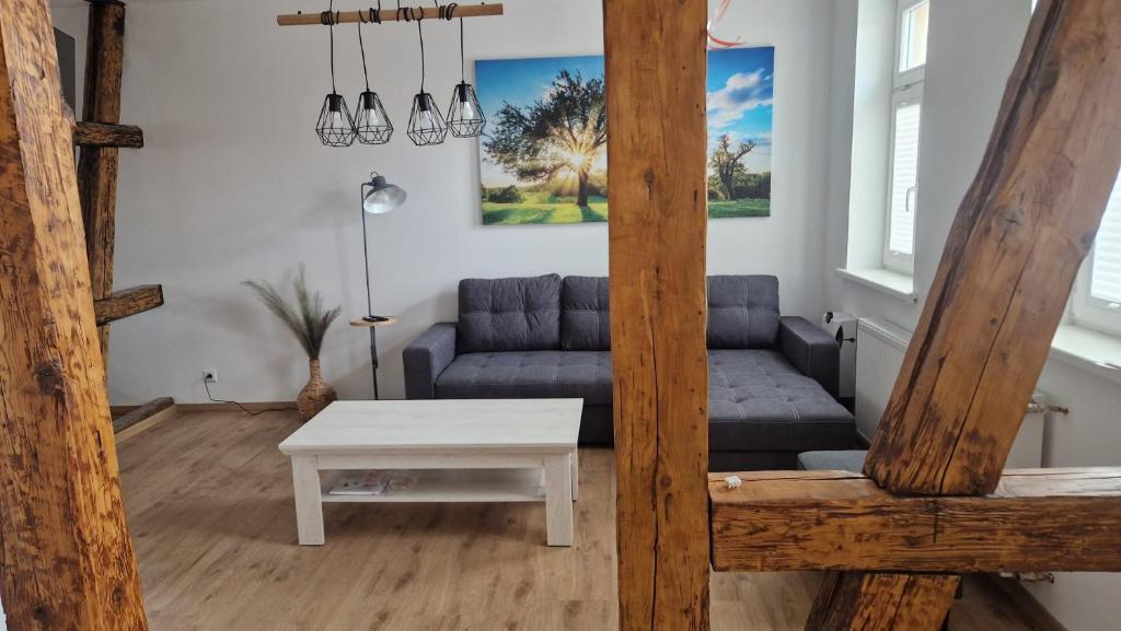 Posezení v ubytování Gemütliche Ferienwohnung in Elbingerode/Harz
