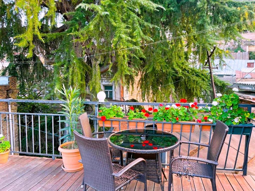 Balkón nebo terasa v ubytování Georgian Guest House on Asatiani