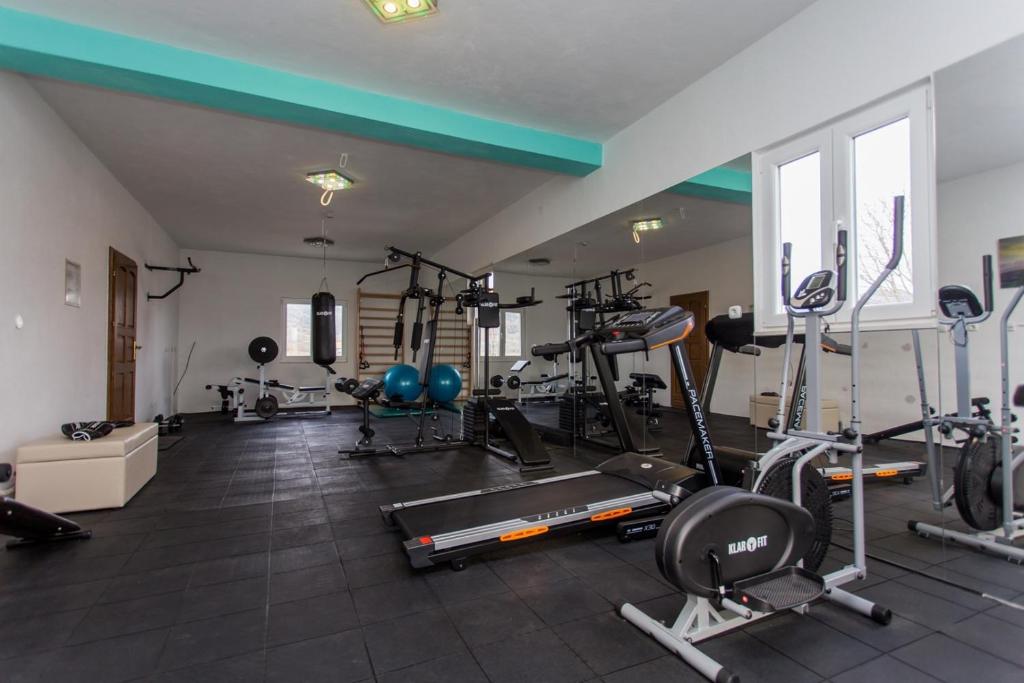 Posilňovňa alebo fitness centrum v ubytovaní Villa Almas - Heated Pool, Sauna, Gym and Tennis Court