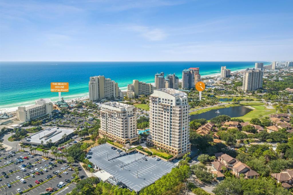 an aerial view of a city and the ocean at Luau at Sandestin Tower I & II in Destin