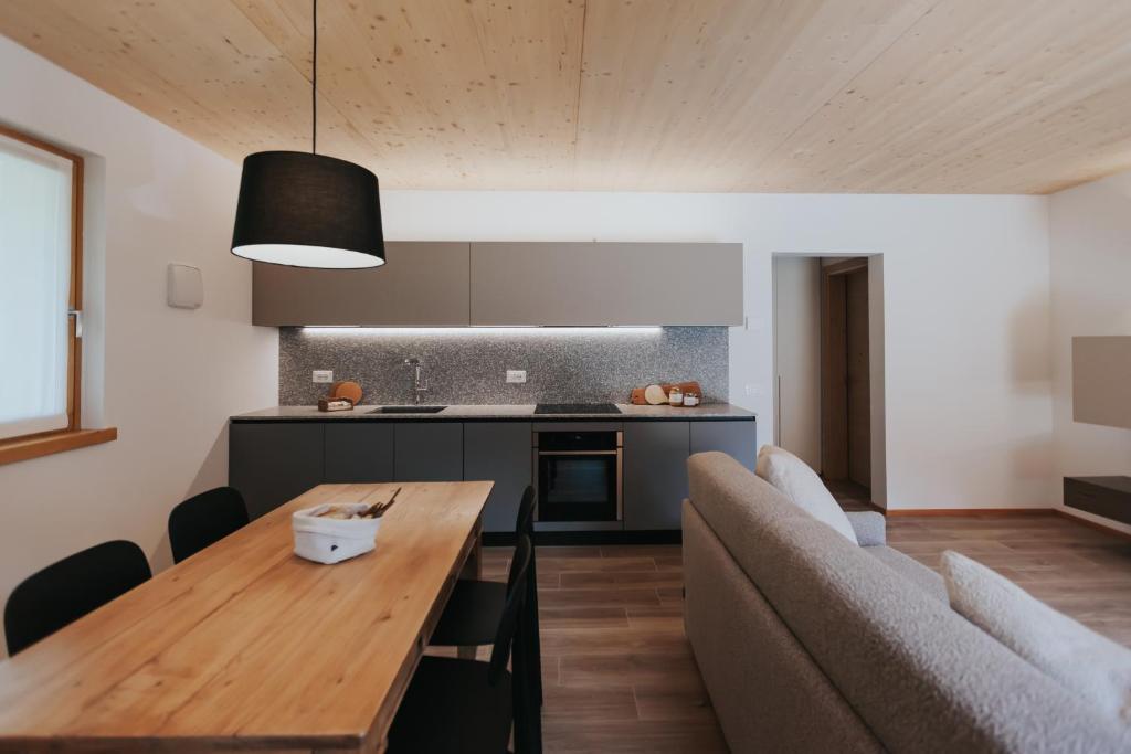 Kuchyň nebo kuchyňský kout v ubytování Falcade Lodge