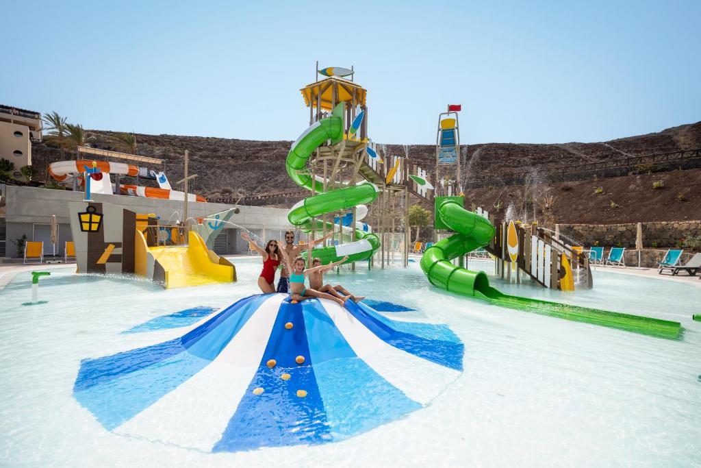 a water park with a water slide and slides at Occidental Jandía Mar - All Inclusive in Morro del Jable